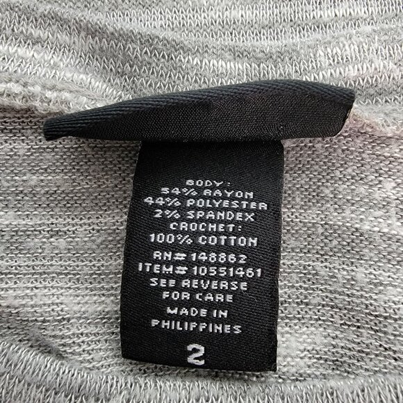 Torrid‎ Gray Space Dye Tank Top Plus Size 2X Crochet Sides Sleeveless Pullover - Picture 4 of 5